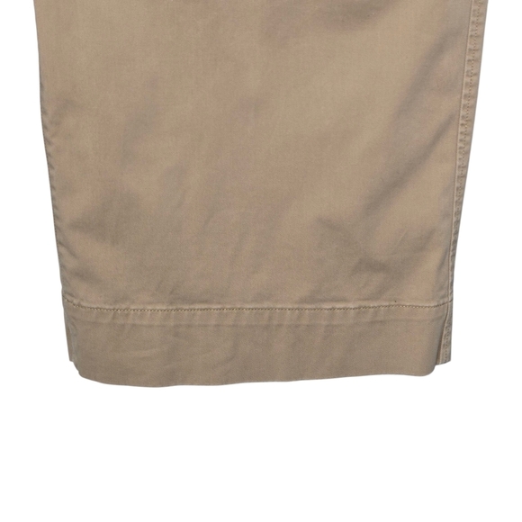 GAP Womens High Rise Pleated Wide Leg Crop Cotton Stretch Khaki Pants Size 12 - Picture 4 of 7